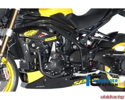 Ilmberger Frame Cover Left Carbon - Triumph Speed Triple 2011-2015 - RAL.003.TRSPT.K
