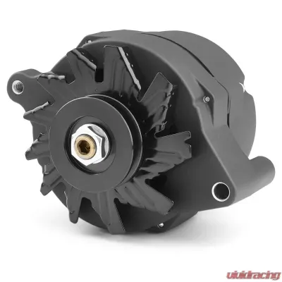 Proform Ford Alternator; Black Crinkle; 100 AMP; 1-Wire; V-Belt Pulley; 100% New - 66448.1F