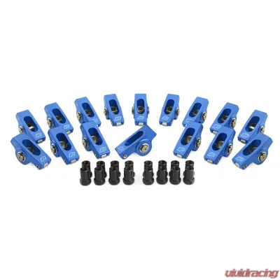 Proform Engine Roller Rocker Arm Set; 1.6 Ratio 3/8 Stud; Aluminum ; Fits SB Chevy - 66908C
