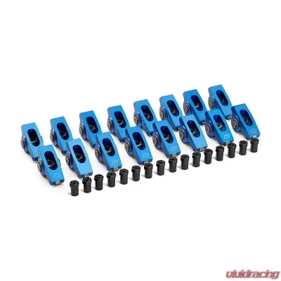 Proform Engine Roller Rocker Arm Set; 1.7 Ratio; 7/16 Stud; Aluminum; Fits BB Chevy - 66913C