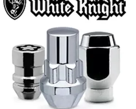 White Knight Acorn Bulge Long Lug Nut 14mm 2.0 Single