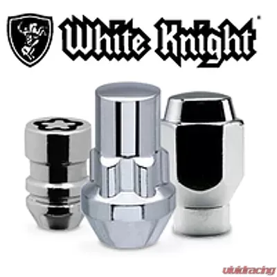 White Knight Acorn Long Lug Nut 14mm 2.0 4-Piece - 1050L-4