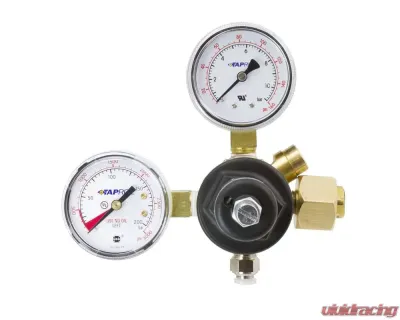 Dedenbear CO2 BOTTLE REGULATOR ONLY, ADJUSTABLE, DUAL GAUGES - ABR