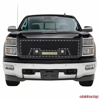 Paramount Automotive Evolution Stainless Steel Wire Mesh Packaged Grille Black w/ LED - 48-0843