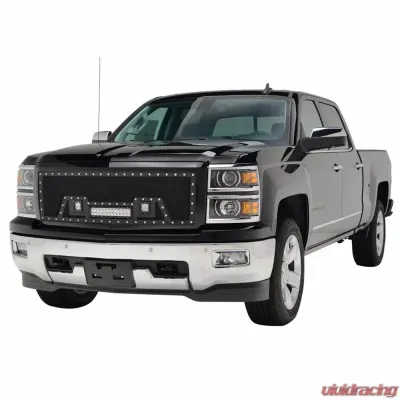 Paramount Automotive Evolution Stainless Steel Wire Mesh Packaged Grille Black w/ LED - 48-0843