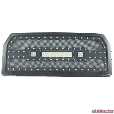 Paramount Automotive Evolution Stainless Steel Wire Mesh Packaged Grille Black w/ LED - 48-0850