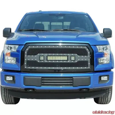 Paramount Automotive Evolution Stainless Steel Wire Mesh Packaged Grille Black w/ LED - 48-0850