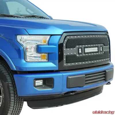 Paramount Automotive Evolution Stainless Steel Wire Mesh Packaged Grille Black w/ LED - 48-0850