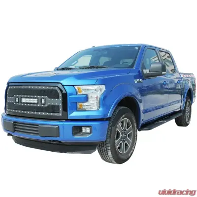 Paramount Automotive Evolution Stainless Steel Wire Mesh Packaged Grille Black w/ LED - 48-0850