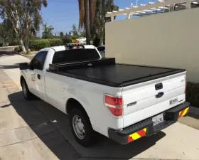 Truck Covers USA Full Size Toolbox Hard Retractable Roll-up Tonneau Cover Combination Ford 2004-2022