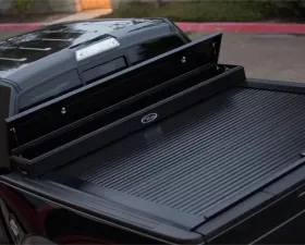 Truck Covers USA Junior Size Toolbox Hard Retractable Roll-up Tonneau Cover Combination Ford 2004-2022
