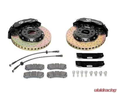 Ksport Dualcomp 4 Piston 356mm Rear Big Brake Kit - Slotted Nissan Skyline 1999-2002 - BKNS170-445SO