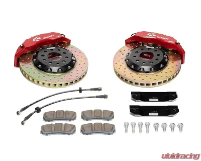 Ksport Dualcomp 4 Piston 356mm Rear Big Brake Kit - Slotted Nissan Skyline 1999-2002 - BKNS170-445SO