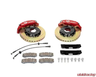 Ksport Slimline 3 Piston 350mm Front Big Brake Kit - Drilled Toyota Supra 1993-1998 - BKTY190-342CO