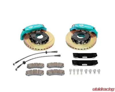 Ksport Slimline 3 Piston 350mm Front Big Brake Kit - Slotted Toyota Supra 1993-1998 - BKTY190-342SO