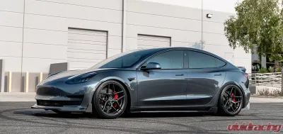 VR Aero Gloss Carbon Fiber Front Lip Spoiler Tesla Model 3 - VR-TSLM3-600