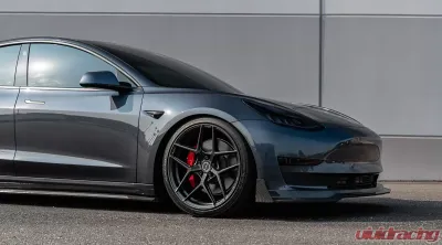VR Aero Gloss Carbon Fiber Front Lip Spoiler Tesla Model 3 - VR-TSLM3-600