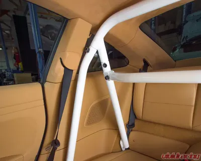 VR Performance Gloss White Harness Bar Roll Bar Bolt-in Porsche 991 Carrera - VR-991-500
