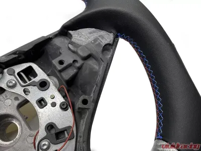 BMW M5 | M6 E6x OEM Upgraded Steering Wheel Shift Light Tri-Color Stitching Silver Carbon - VR-SW-37