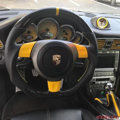 Porsche 987 Boxster Cayman | 997 Carrera Turbo Round Airbag OEM Upgraded Customized Steering Wheel - VR-SW-64