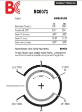 Brian Crower CamShaft Stage 2 Normally Aspirated Street Honda D16Y8                                     - BC0071 - Image 3