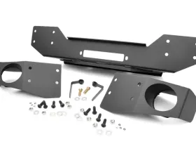 Rough Country Front Hybrid Stubby Bumper with Integrated Fog Light Mounts Jeep Wrangler JK 4WD 2007-2018