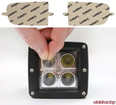 Lamin-X BMW 5-Series 1997-2000 Square Clear Fog Light Covers - B104CL
