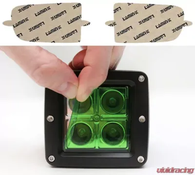 Lamin-X BMW 5-Series 1997-2000 Square Green Fog Light Covers - B104GR