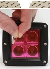 Lamin-X BMW Z4 2006-2008 Rectangle Pink Fog Light Covers                                     - B409P - Image 4