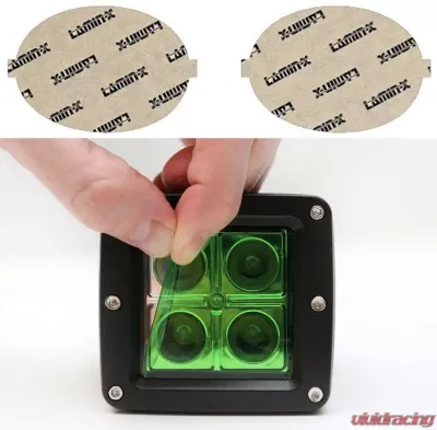 Lamin-X Dodge Viper 1992-2002 Oval Green Fog Light Covers - D115GR