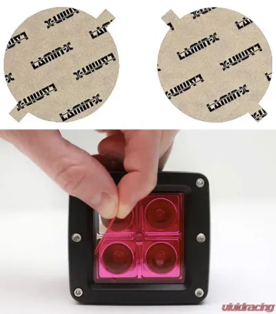 Lamin-X Dodge Viper 1992-2002 Round Pink Fog Light Covers - D415P