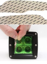 Lamin-X Ford Fusion 2017-2019 Green Fog Light Covers                                     - F157GR - Image 5