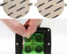 Lamin-X Fiat 500L 2015-2018 Green Fog Light Covers