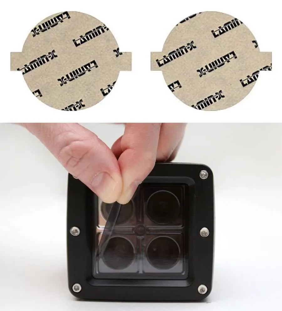 Lamin-X Jeep Liberty 5 1/2" Round 2002-2007 Gunsmoke Fog Light Covers - J403G