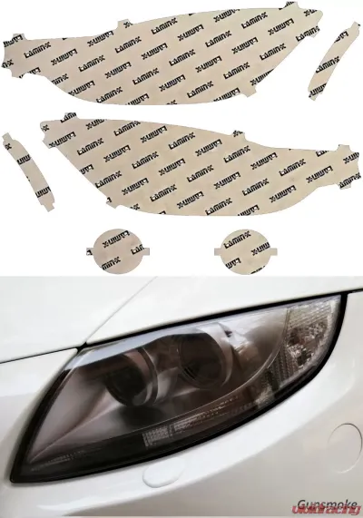 Lamin-X BMW 3-Series Sedan 2016-2018-2019 Gunsmoke Headlight Covers - B060G
