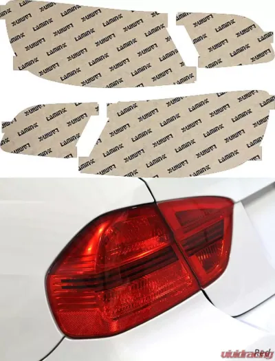 Lamin-X BMW 3-Series Convertible 2007-2010 Red Tail Light Covers - B621R
