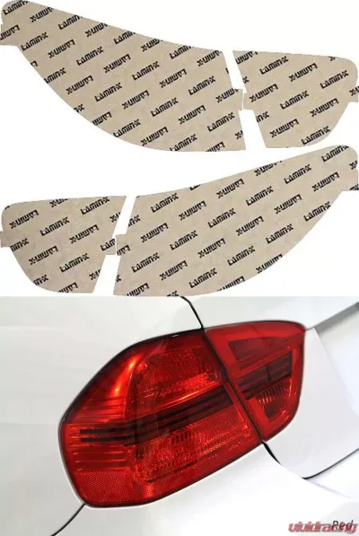 Lamin-X Hyundai Elantra Sedan 2007-2008 Red Tail Light Covers - HY208R