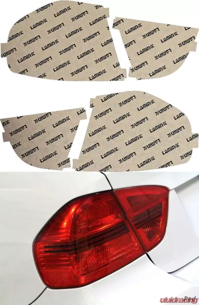 Lamin-X BMW 3-Series Sedan 2009-2011 Red Tail Light Covers - B229R