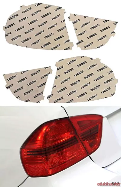 Lamin-X BMW M3 Sedan 2009-2011 Red Tail Light Covers - B625R