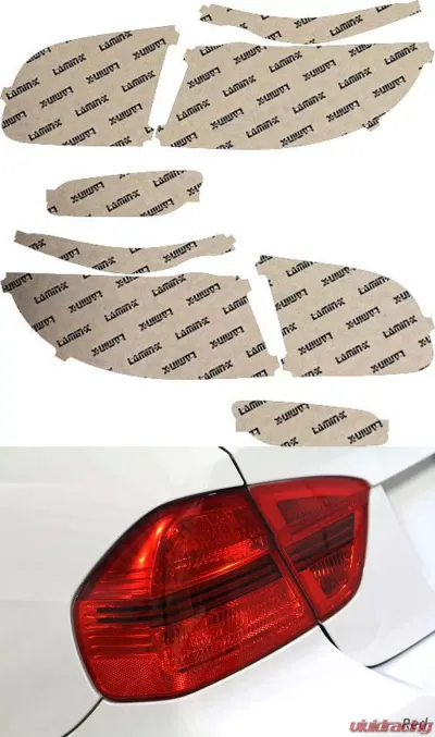 Lamin-X Hyundai Santa Fe 2010-2012 Red Tail Light Covers - HY214R