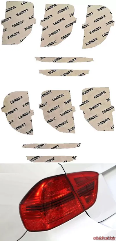 Lamin-X Red Tail Light Covers Ford Mustang 2015-2022 - F250R