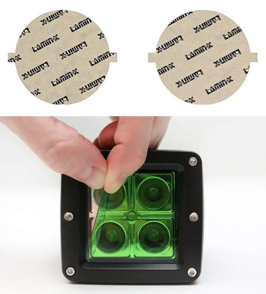 Lamin-X 5" Green Round Light Covers - SB-5GR