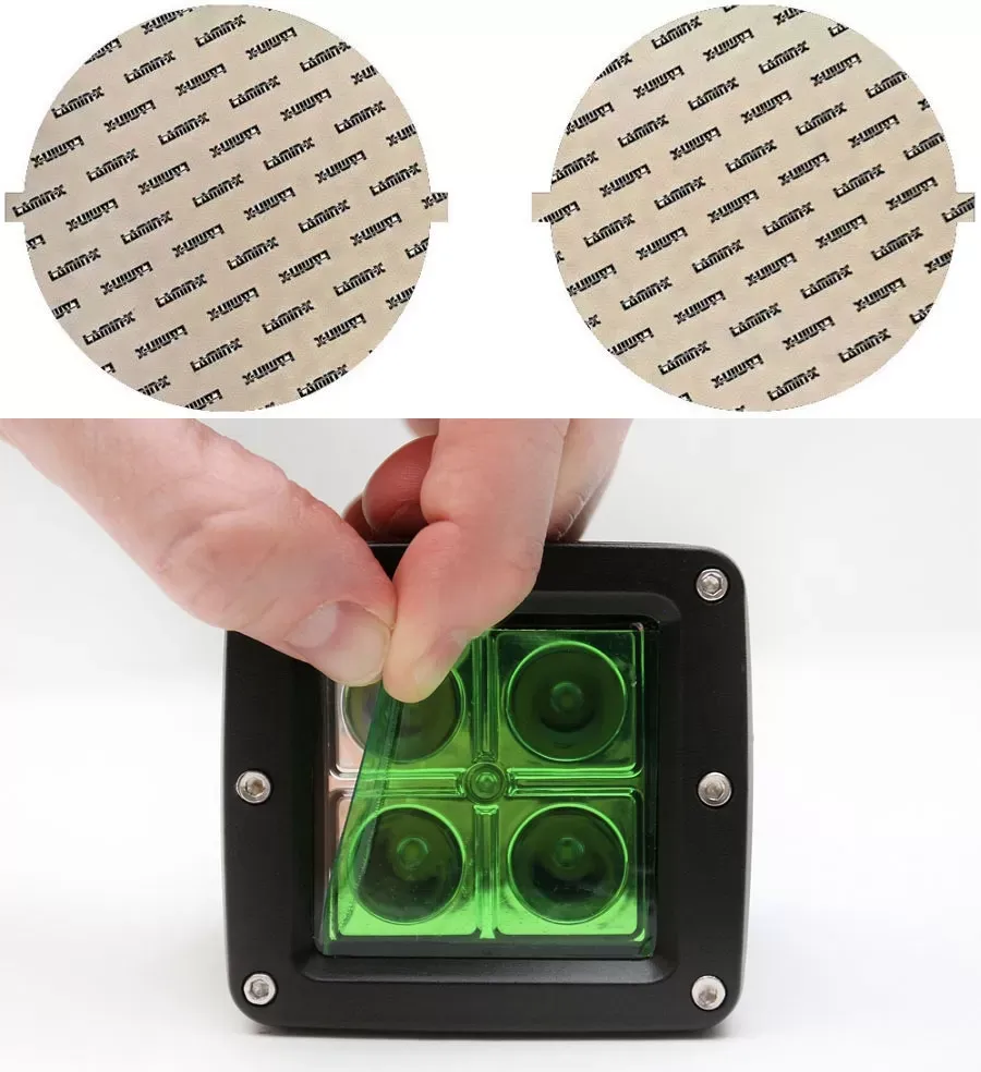 Lamin-X 6.25" Green Round Light Covers - SB-6.25GR