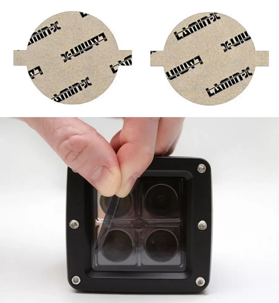 Lamin-X 2.25" Gunsmoke Round Light Covers - SB-2.25G