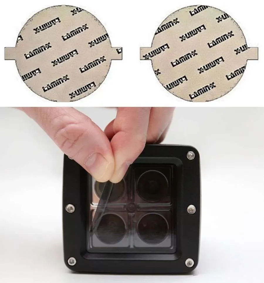 Lamin-X 2" Gunsmoke Round Light Covers - SB-2G