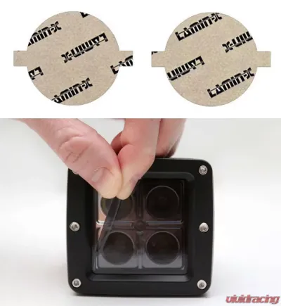 Lamin-X 3.125" Gunsmoke Round Light Covers - SB-3.125G