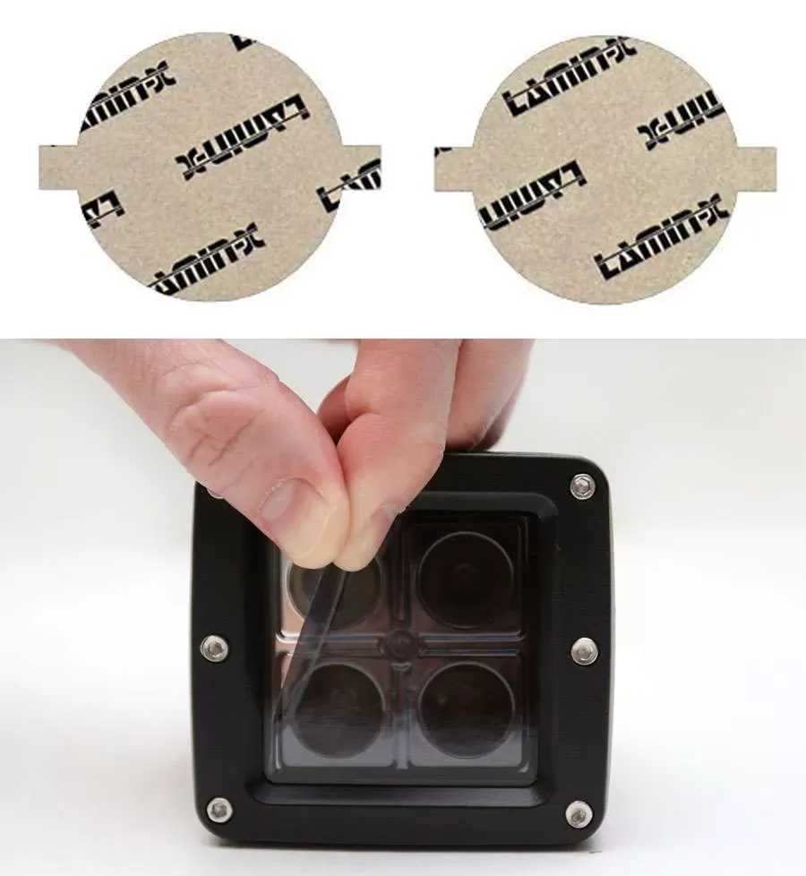 Lamin-X 3" Gunsmoke Round Light Covers - SB-3G