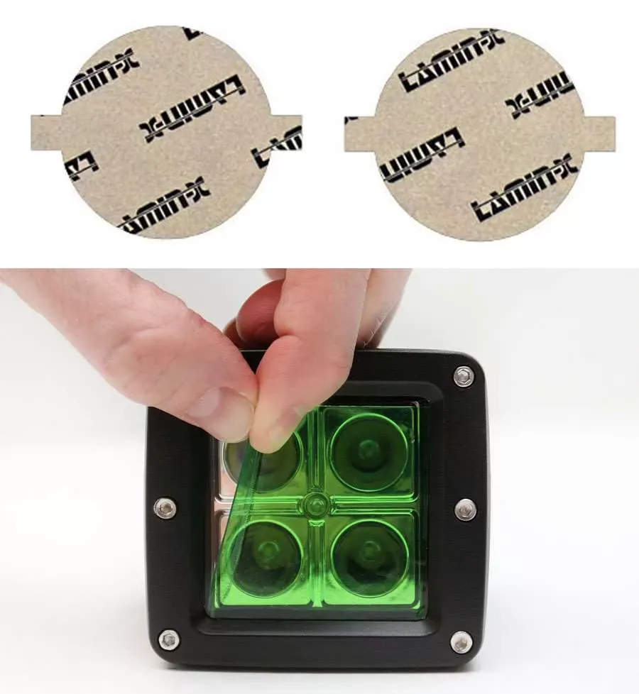 Lamin-X 3" Green Round Light Covers - SB-3GR