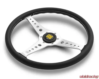 MOMO Heritage California Black Leather 360mm Steering Wheel - CAL36BK2S