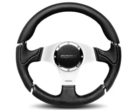 MOMO Millenium Black Leather Steering Wheel